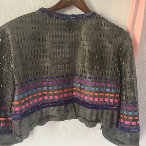 Save the queen cropped leather jacket festival unique